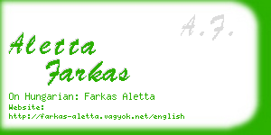 aletta farkas business card